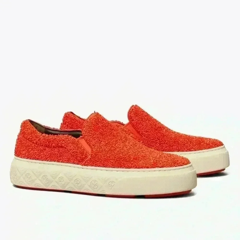 Tory Burch Ladybug Slip on Sneakers, Red, Size 7